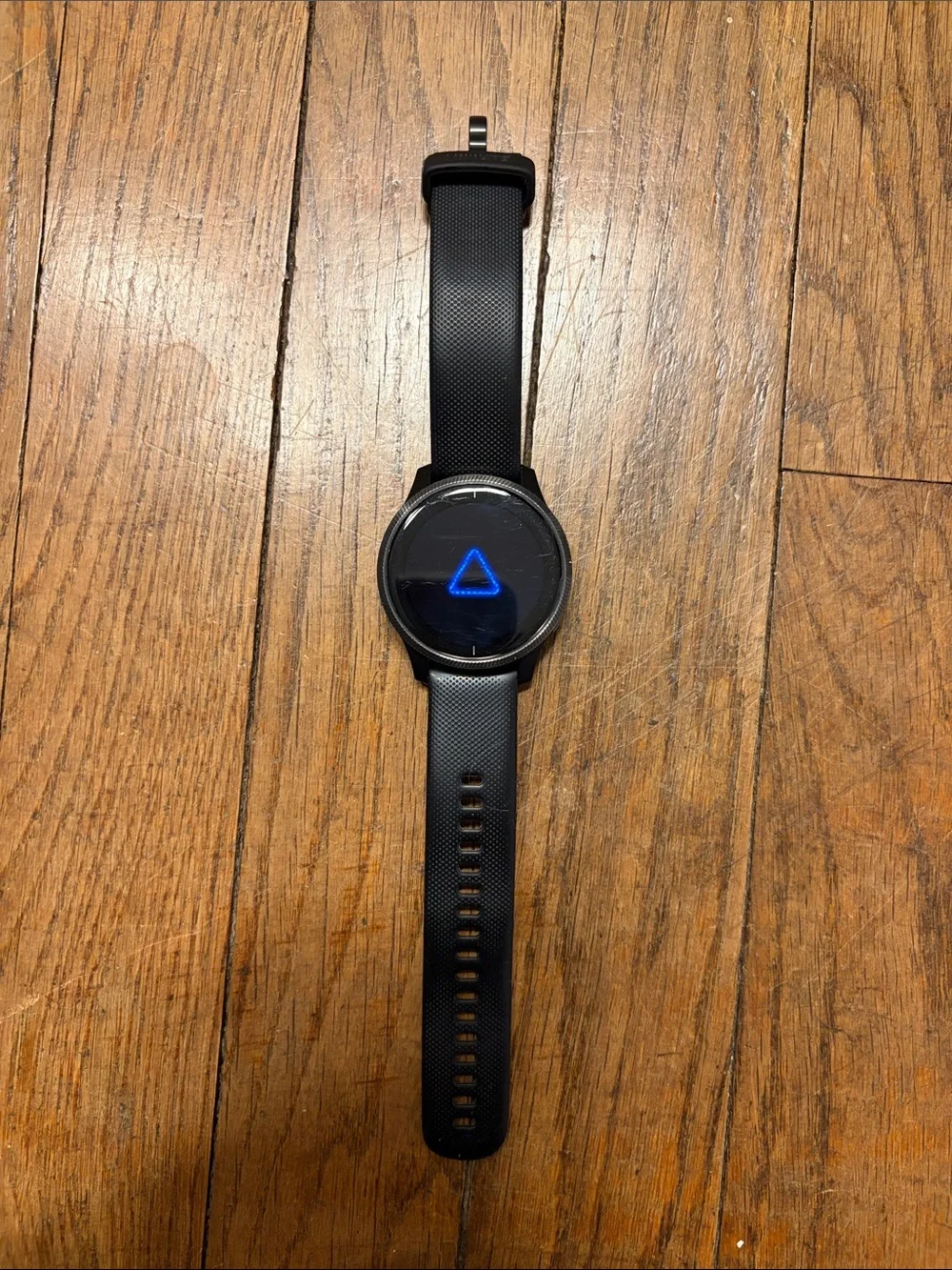 Garmin Venu 2 Black Round GPS Smartwatch with Textured Silicone Band and Charger